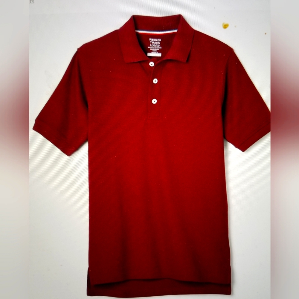 NWT BOYS SHORT SLEEVE PIQUE POLO UNIFORM SHIRT XL HUSKY (18 _20)